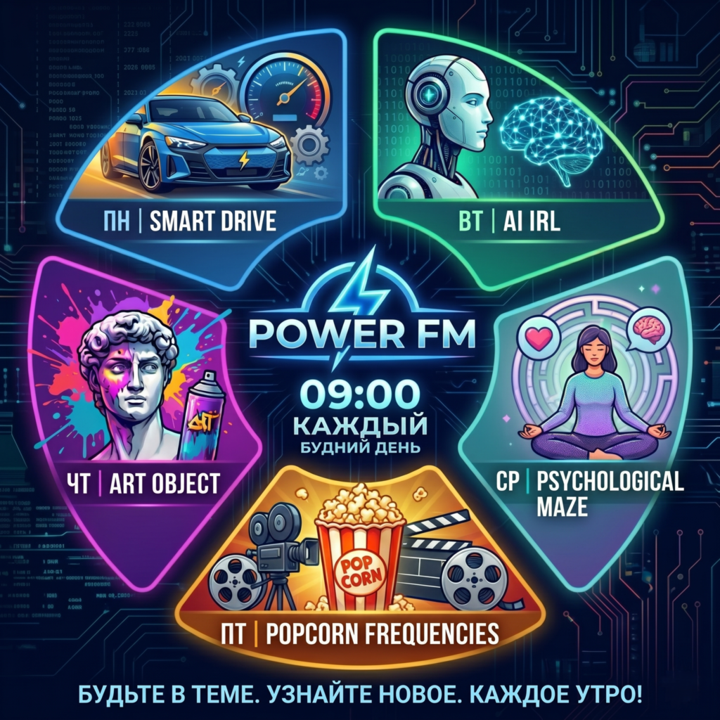 ⚡️ Утренний эфир POWER FM выходит на новый уровень: встречайте 5 новых лайфстайл-шоу!